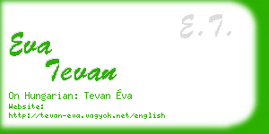 eva tevan business card