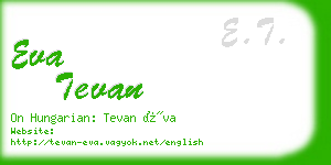 eva tevan business card